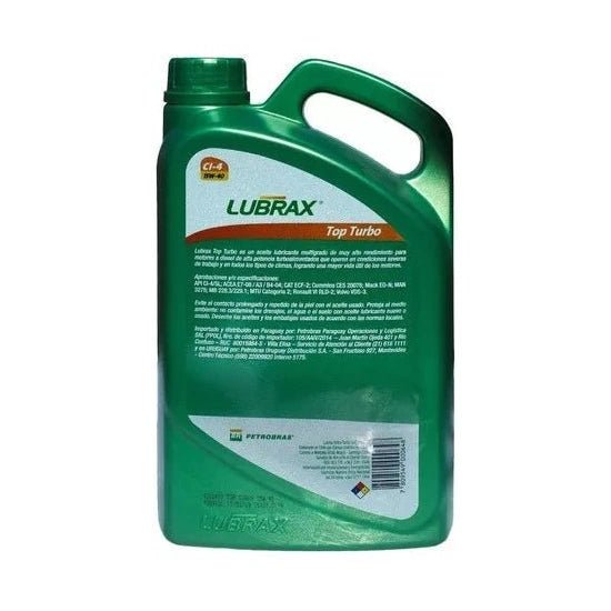 Aceite mineral 15W40 LUBRAX 4L - Vargas Diesel - 90551 - 8 - Aceite mineral 15W40 LUBRAX 4L