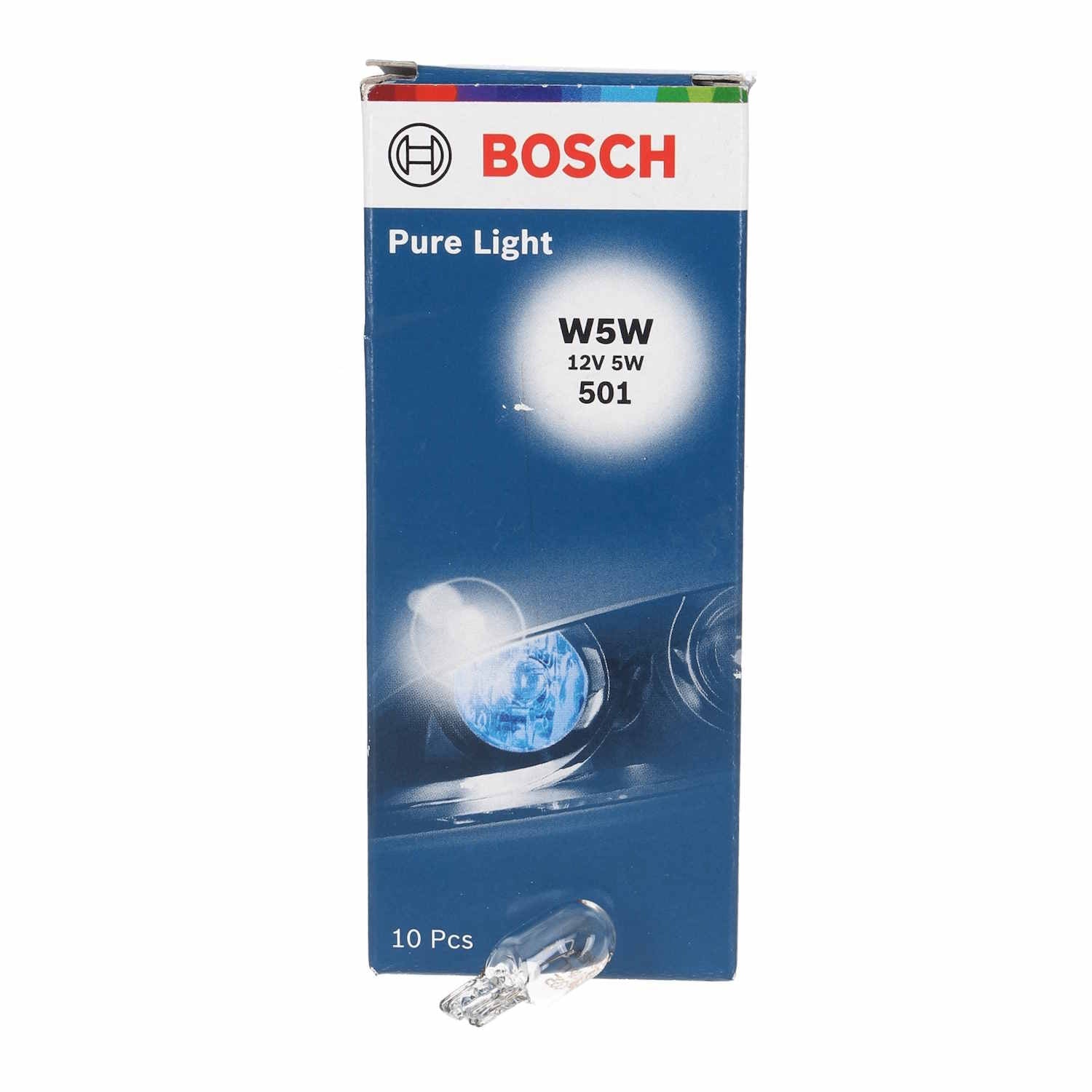 Ampolleta 5W w5w 501 PURE LIGHT BOSCH cola pez - AMPOLLETAS - Ampolleta 5W w5w 501 PURE LIGHT BOSCH cola pez - Vargas Diesel - Calama